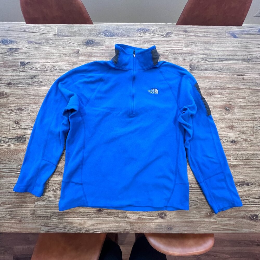 The North Face - Blue 1/4 Zip Fleece Sweater
